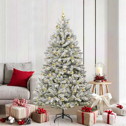 Kunstkerstboom 180 cm 300 LED's Warmwit PVC en staal