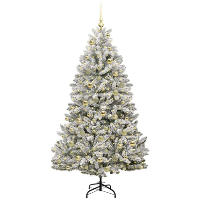 Kunstkerstboom 180 cm 300 LED's Warmwit PVC en staal