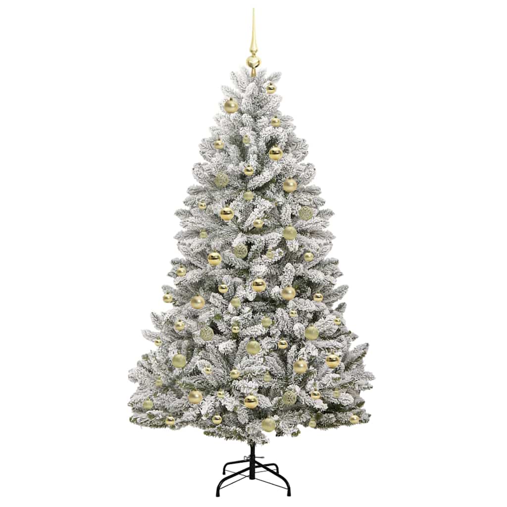 Kunstkerstboom 180 cm 300 LED's Warmwit PVC en staal