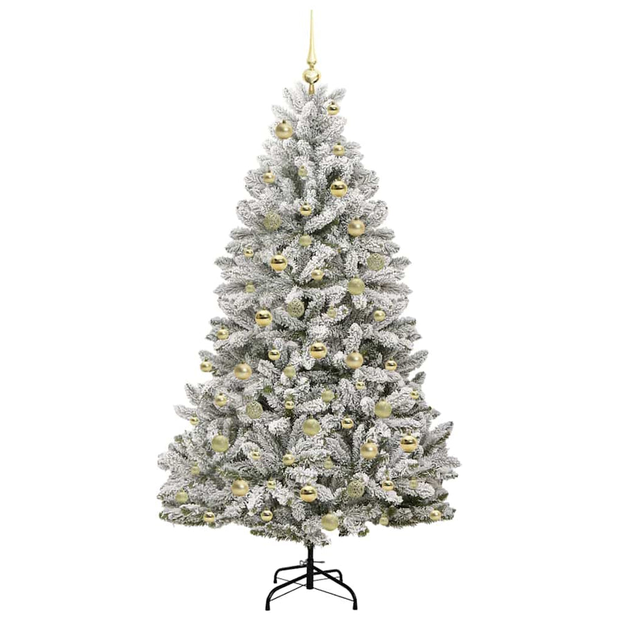 Kunstkerstboom 180 cm 300 LED's Warmwit PVC en staal