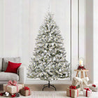Artificial Christmas Tree with 300 LED Green and White 210 cm PVC and Metal