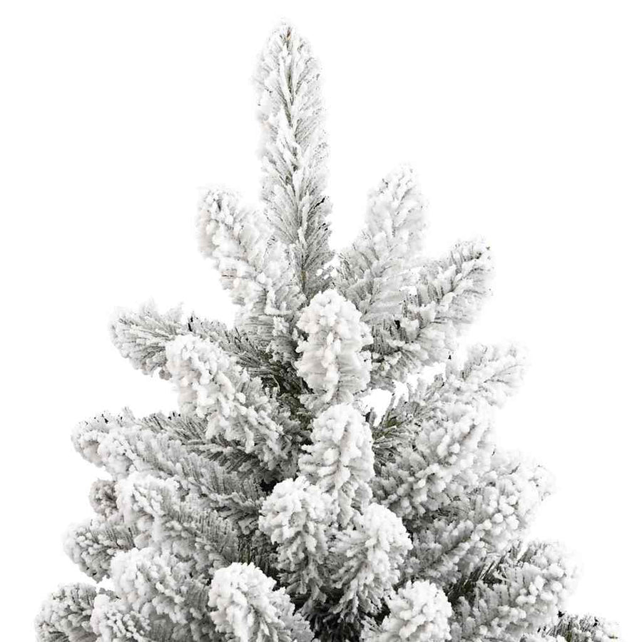 Kunstkerstboom Groen en Wit 240 cm PVC en Metaal