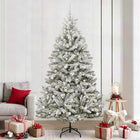 Artificial Christmas Tree with 300 LED Green and White 240 cm PVC and Metal