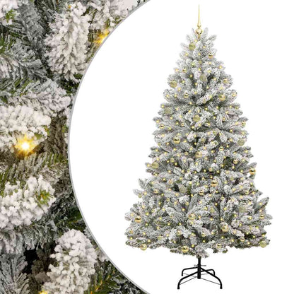 Kunstkerstboom 240 cm 300 LED's Warmwit PVC en staal