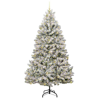 Kunstkerstboom 240 cm 300 LED's Warmwit PVC en staal
