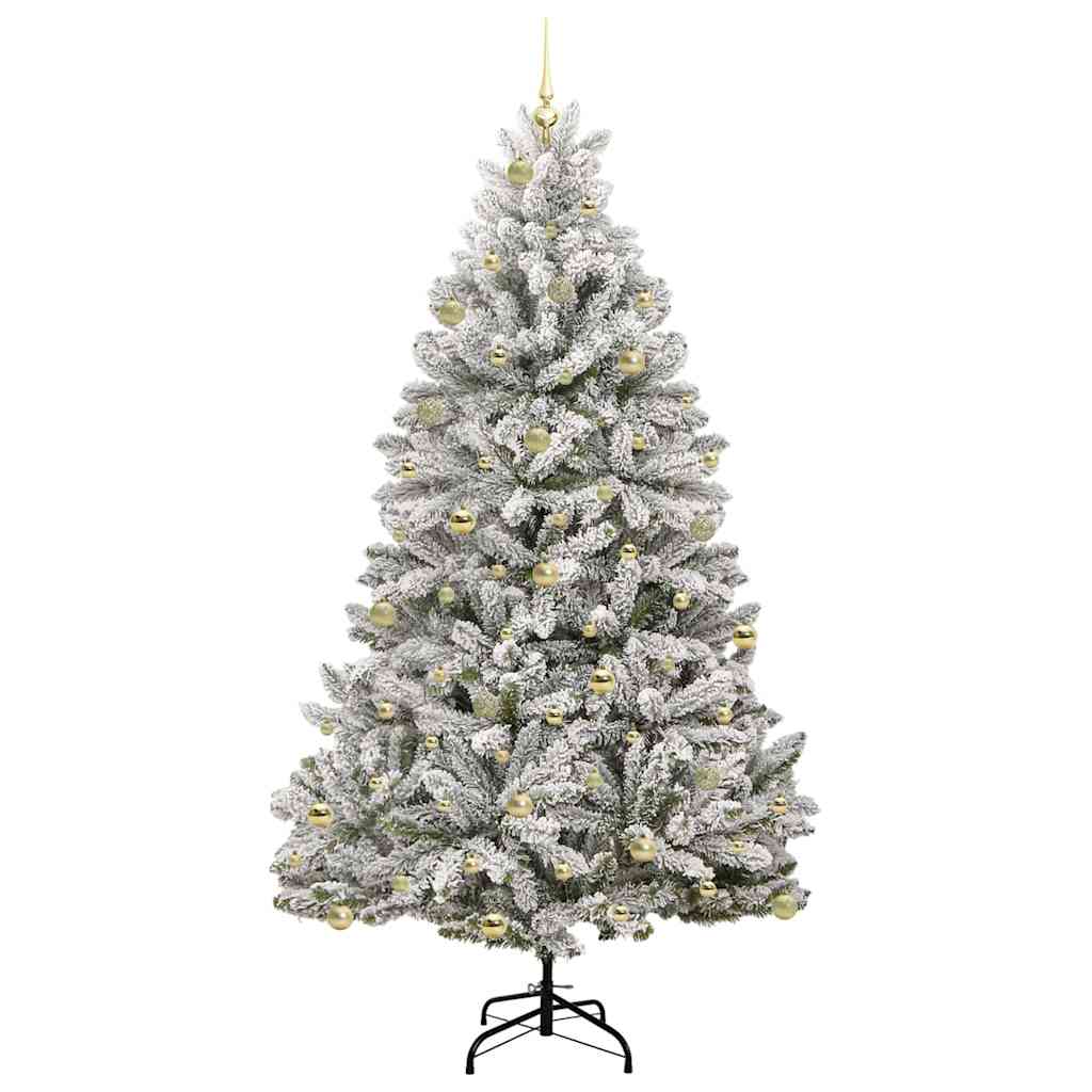 Kunstkerstboom 240 cm 300 LED's Warmwit PVC en staal