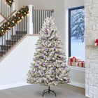 Kunstkerstboom 240 cm groen wit PVC metaal