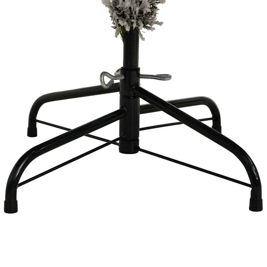 Kunstkerstboom Groen en Wit 240 cm PVC en Metaal