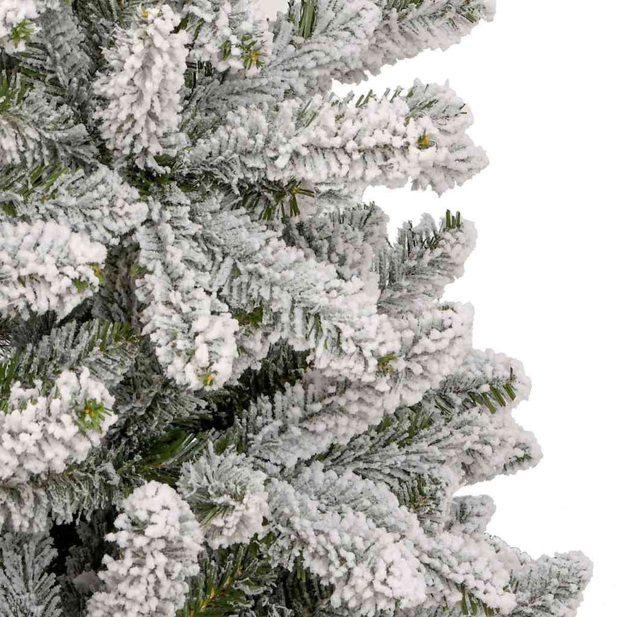 Kunstkerstboom Groen en Wit 240 cm PVC en Metaal
