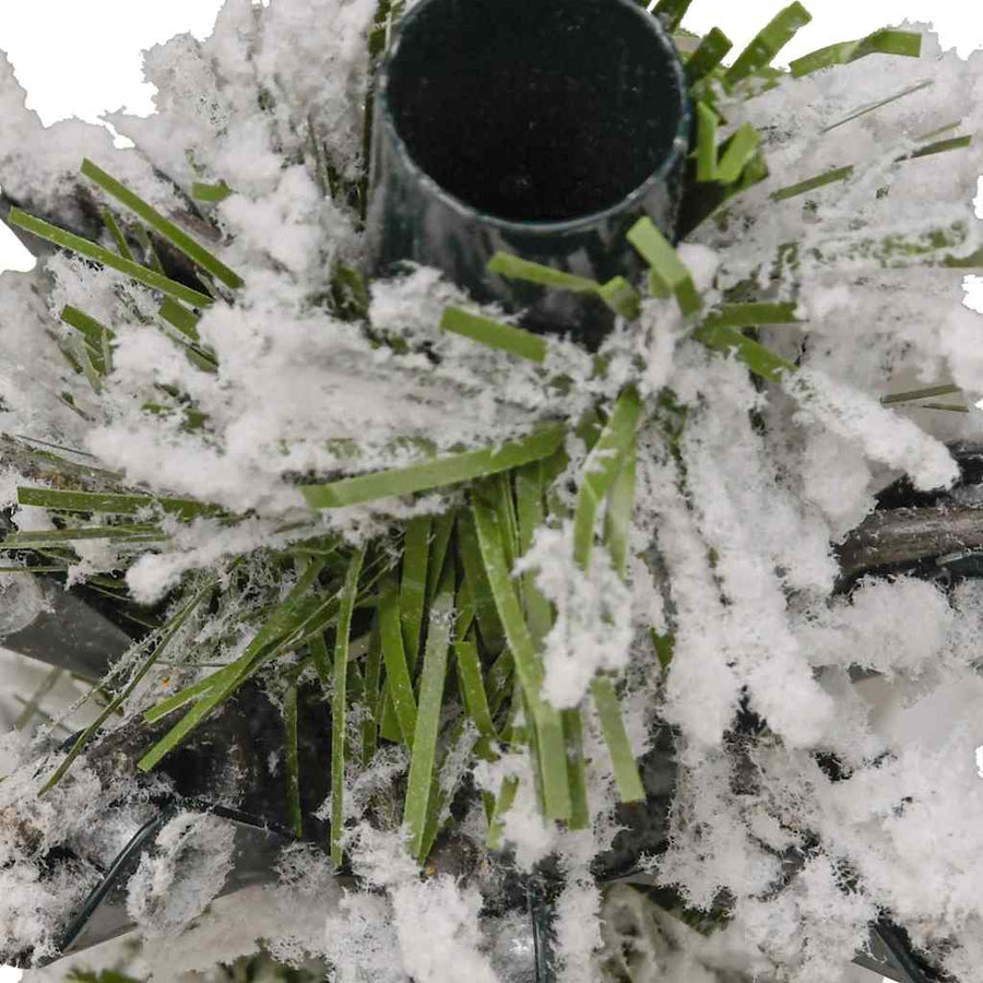 Kunstkerstboom Groen en Wit 240 cm PVC en Metaal