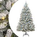 Kunstkerstboom met 300 LED Groen en Wit 240 cm PVC en Metaal