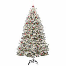 Kunstkerstboom Groen en Wit 270 cm PVC en Metaal