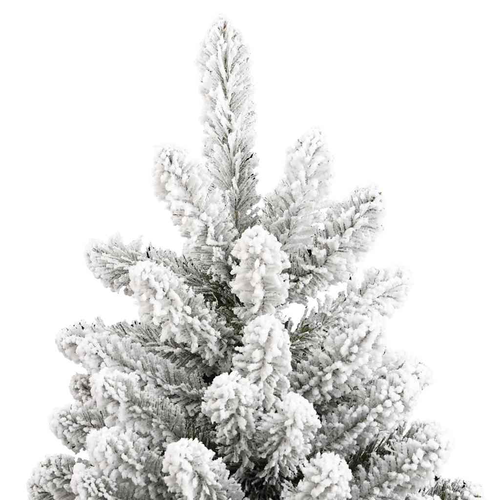Kunstkerstboom Groen en Wit 270 cm PVC en Metaal