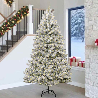 Kunstkerstboom 270 cm 300 LED's Warmwit PVC en staal