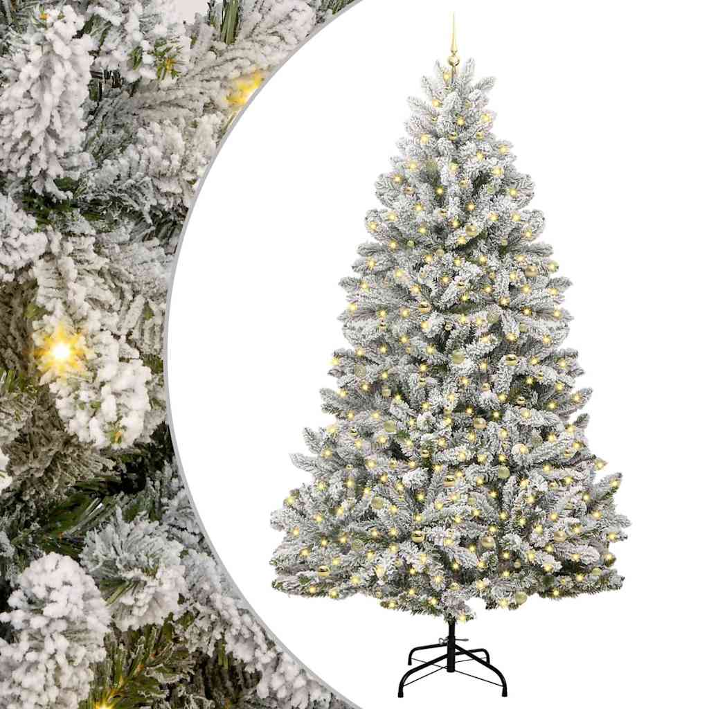 Kunstkerstboom 270 cm 300 LED's Warmwit PVC en staal