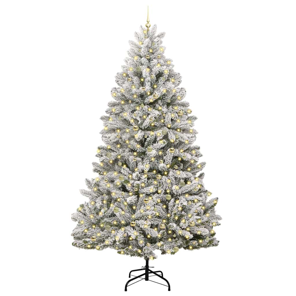 Kunstkerstboom 270 cm 300 LED's Warmwit PVC en staal