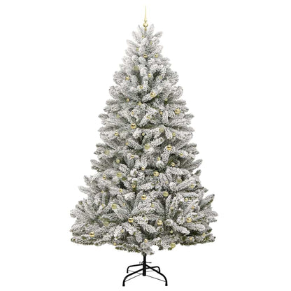 Kunstkerstboom 270 cm 300 LED's Warmwit PVC en staal