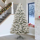 Kunstkerstboom 270 cm groen wit LED PVC metaal