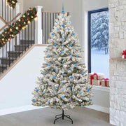 Kunstkerstboom 270 cm groen wit PVC metaal