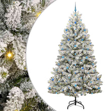 Kunstkerstboom Groen en Wit 270 cm PVC en Metaal