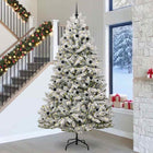 Kunstkerstboom 300 cm groen wit PVC metaal