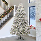 Kunstkerstboom 300 cm groen wit PVC metaal