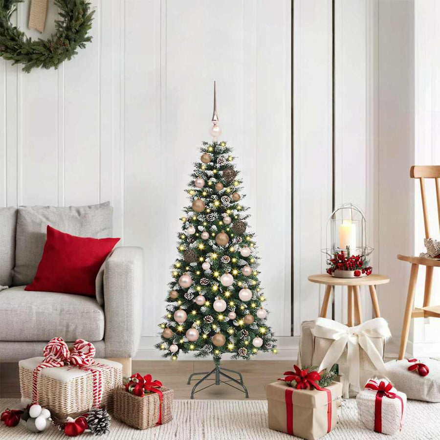 Kunstkerstboom met 150 LED Groen 120 cm PVC en Plastic en Staal