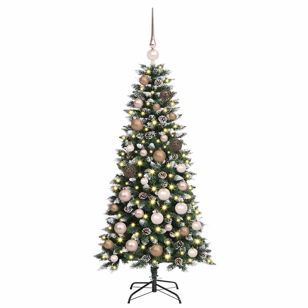 Kunstkerstboom met 150 LED Groen 120 cm PVC en Plastic en Staal