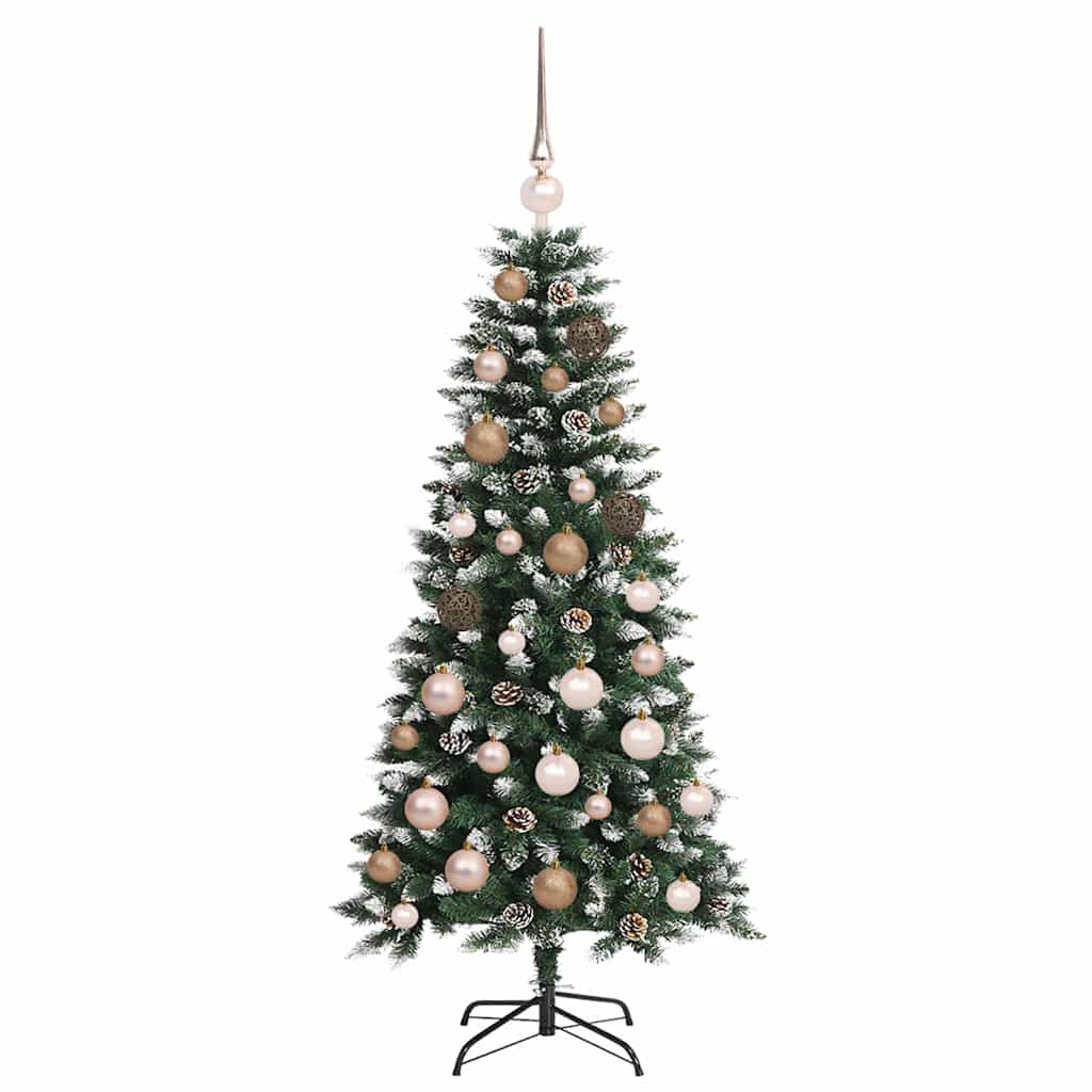 Kunstkerstboom met 150 LED Groen 120 cm PVC en Plastic en Staal