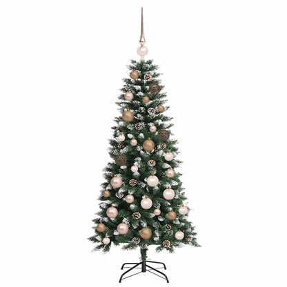 Kunstkerstboom met 150 LED Groen 120 cm PVC en Plastic en Staal