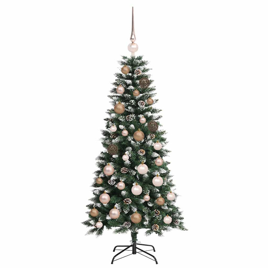 Kunstkerstboom met 150 LED Groen 120 cm PVC en Plastic en Staal