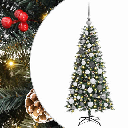 Kunstkerstboom with Decorative String Lights Groen 120 cm PVC