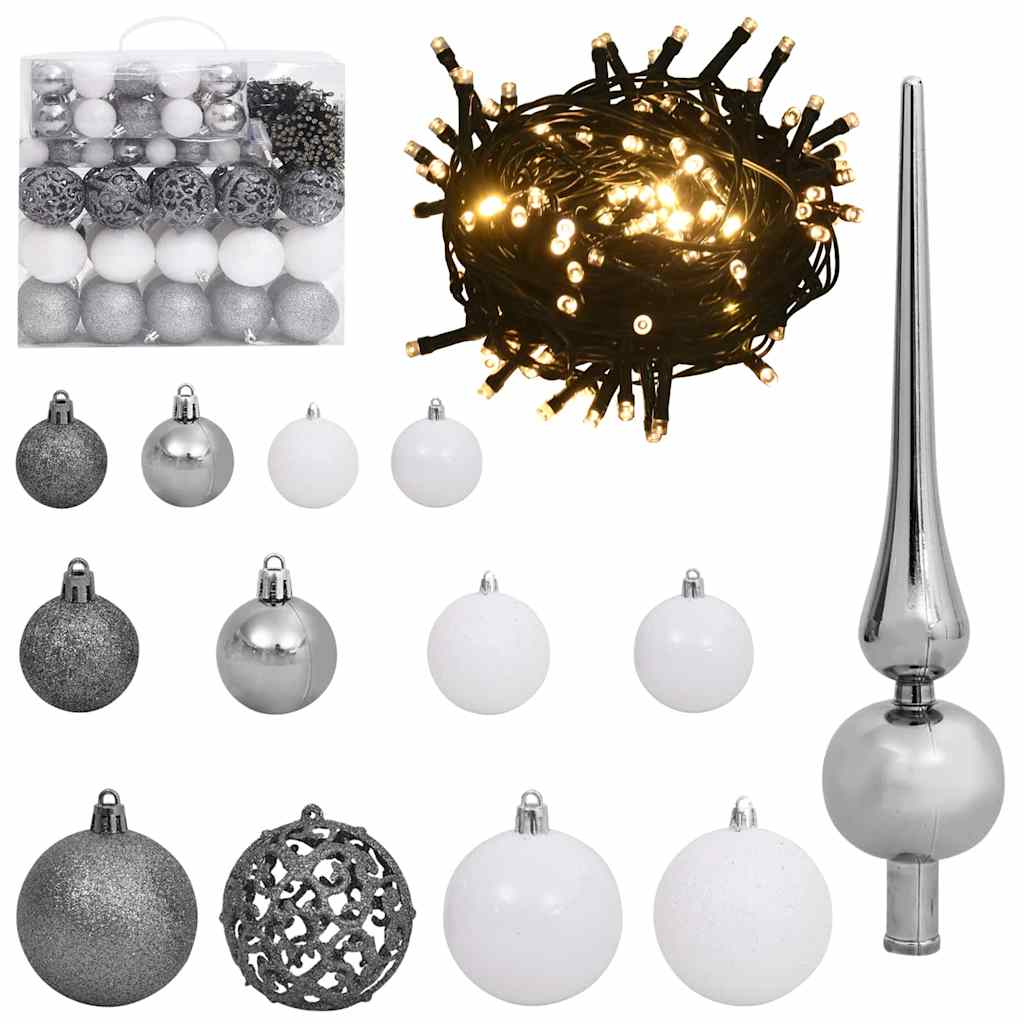 Kunstkerstboom with Decorative String Lights Groen 120 cm PVC