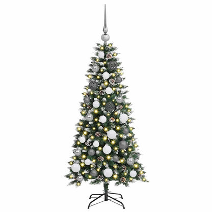 Kunstkerstboom with Decorative String Lights Groen 120 cm PVC