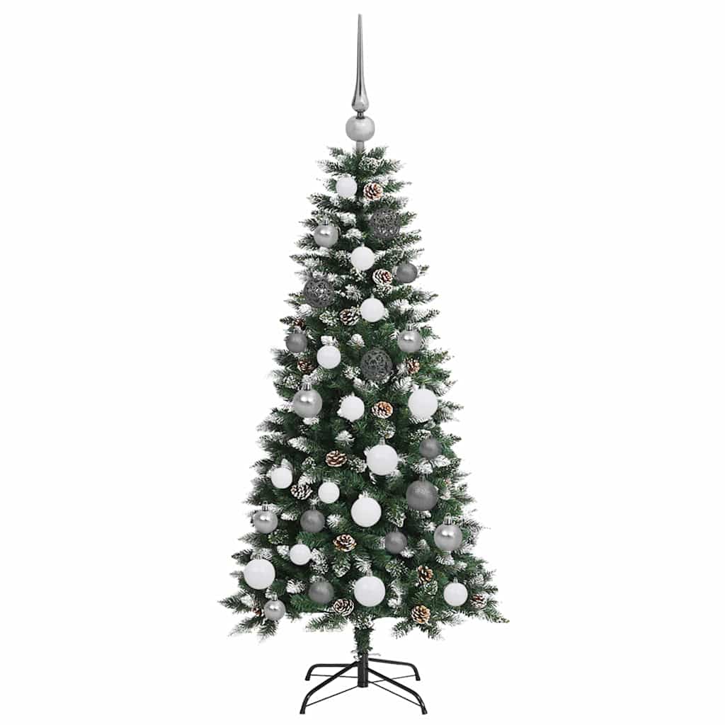 Kunstkerstboom with Decorative String Lights Groen 120 cm PVC
