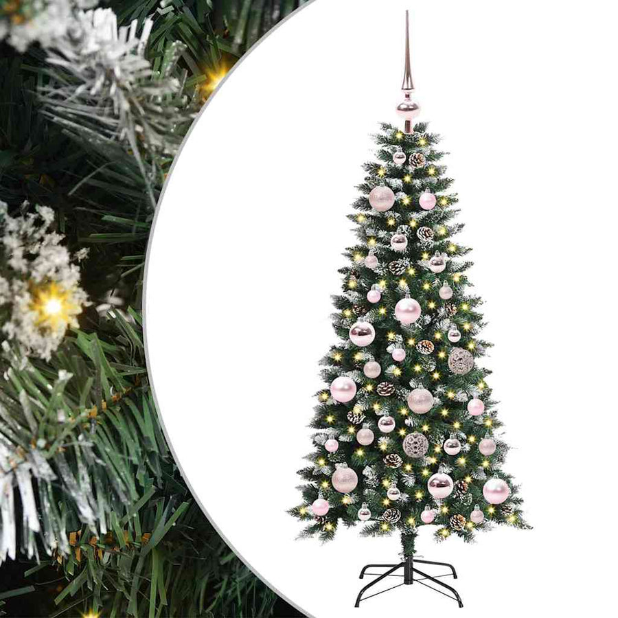 Kunstkerstboom Groen 50 x 50 x 120 cm PVC en Plastic en Staal