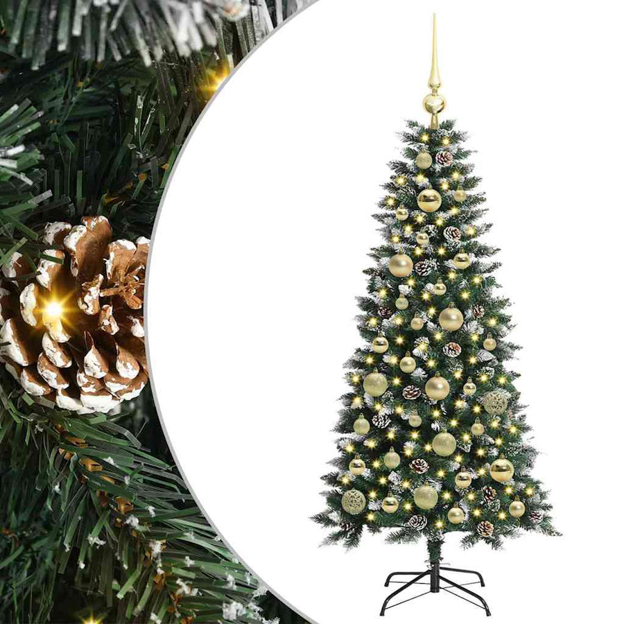 Kunstkerstboom Groen 50 x 50 x 120 cm PVC en Plastic en Staal