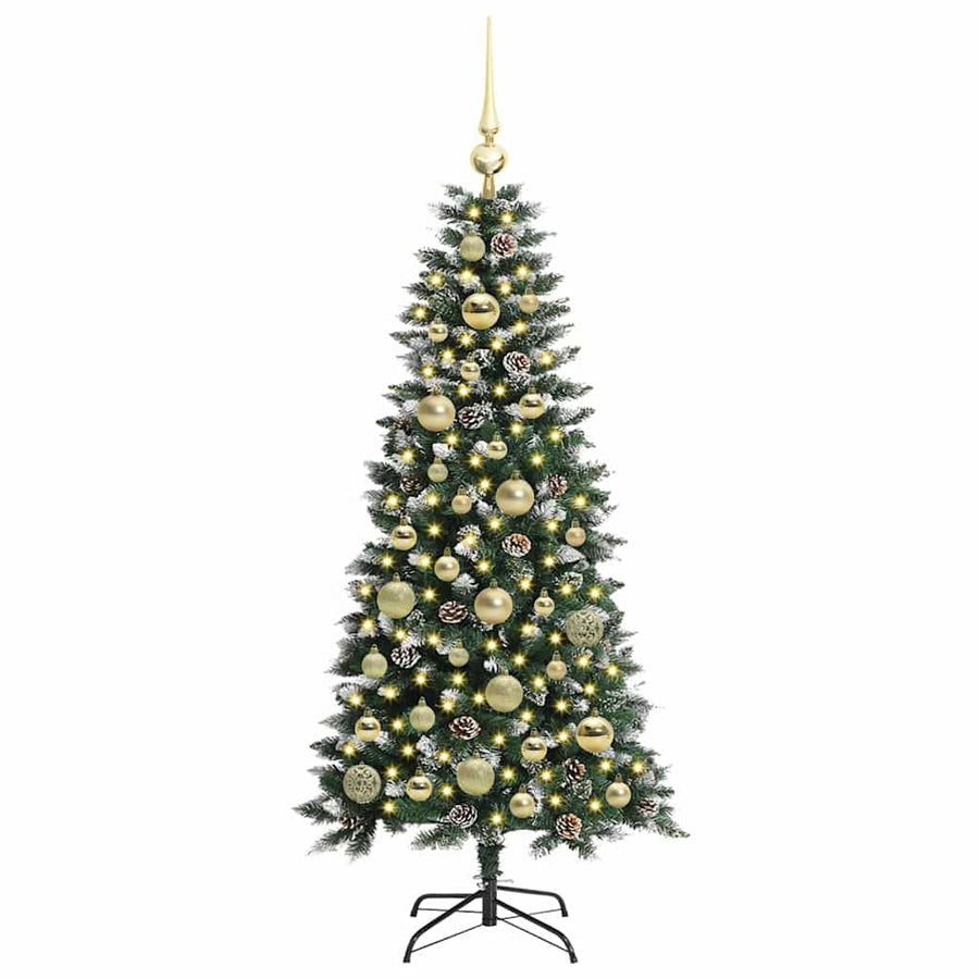 Kunstkerstboom Groen 50 x 50 x 120 cm PVC en Plastic en Staal