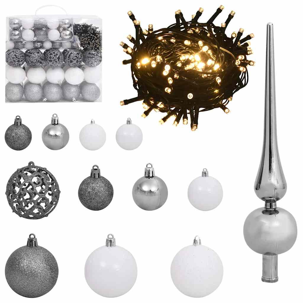 Kunstkerstboom with Decorative String Lights Groen 150 cm PVC