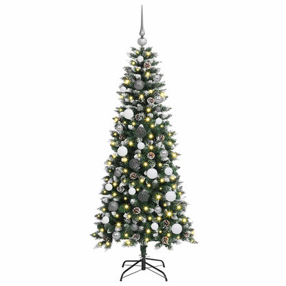 Kunstkerstboom with Decorative String Lights Groen 150 cm PVC