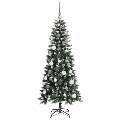 Kunstkerstboom with Decorative String Lights Groen 150 cm PVC
