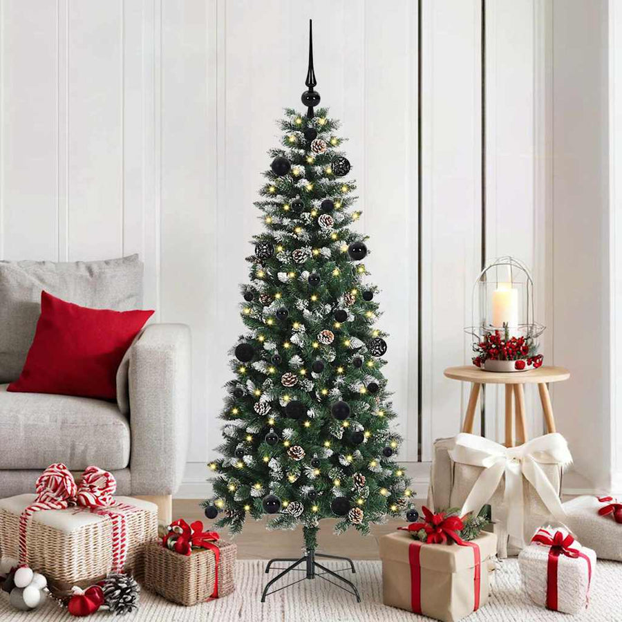 Kunstkerstboom Groen 66 x 66 x 150 cm PVC en Plastic en Staal