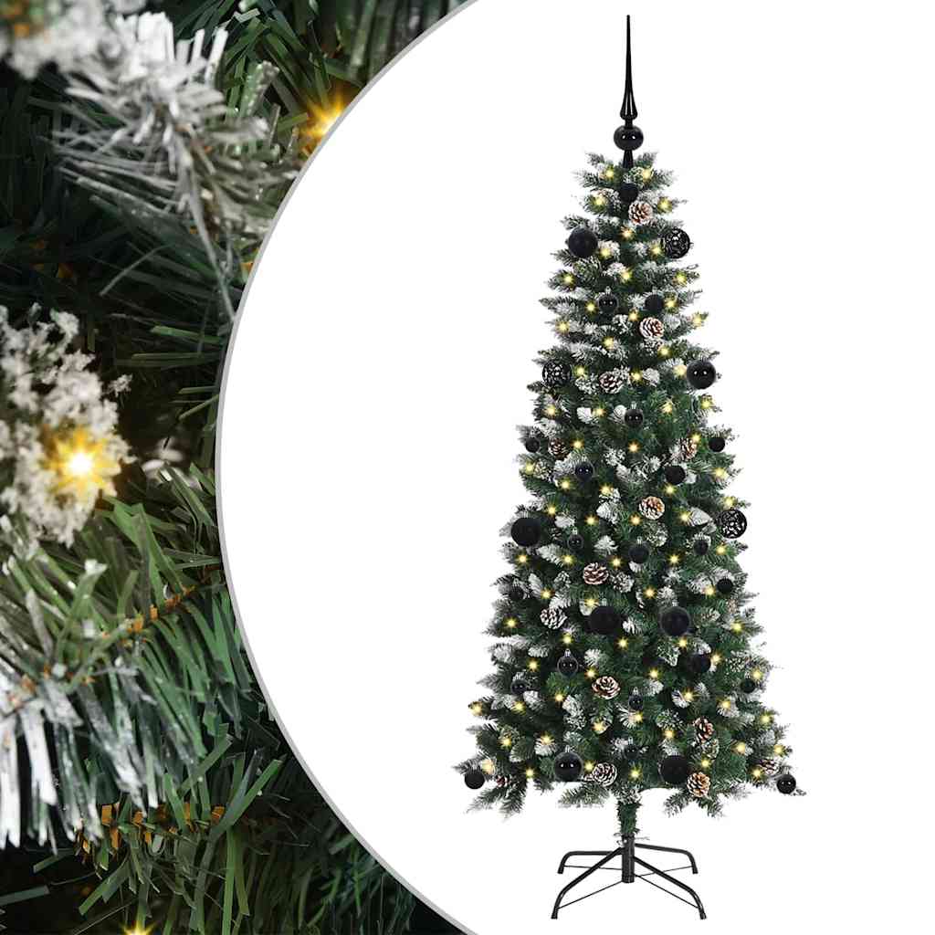 Kunstkerstboom Groen 66 x 66 x 150 cm PVC en Plastic en Staal
