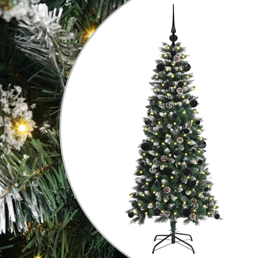 Kunstkerstboom Groen 66 x 66 x 150 cm PVC en Plastic en Staal