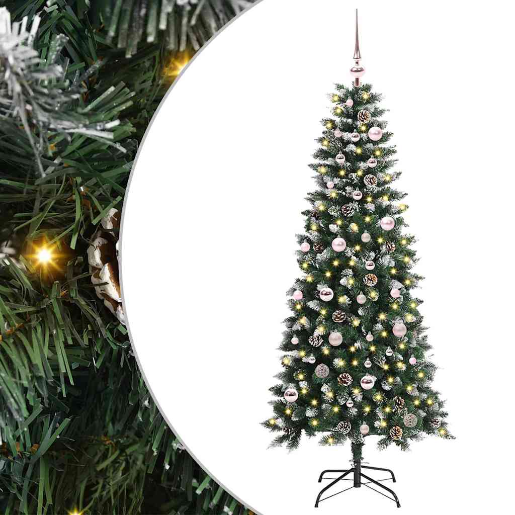 Kunstkerstboom Groen 66 x 66 x 150 cm PVC en Plastic en Staal