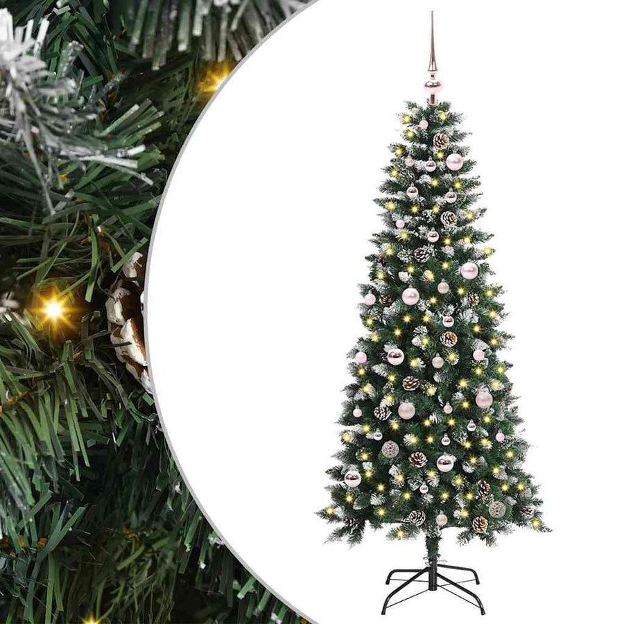 Kunstkerstboom Groen 66 x 66 x 150 cm PVC en Plastic en Staal