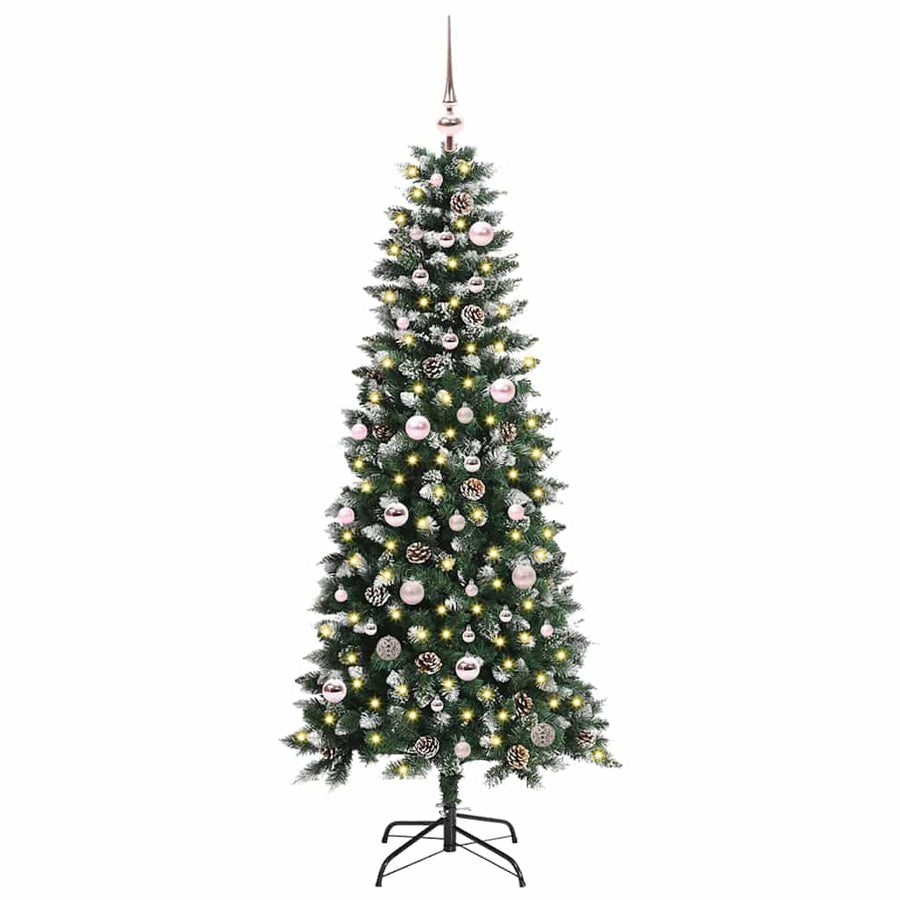 Kunstkerstboom Groen 66 x 66 x 150 cm PVC en Plastic en Staal