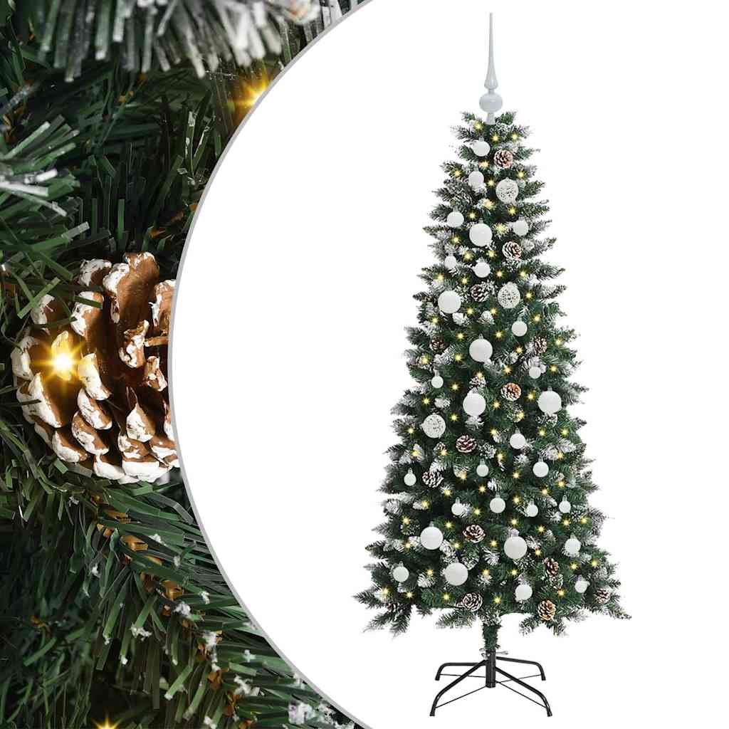 Kunstkerstboom Groen 66 x 66 x 150 cm PVC en Plastic en Staal