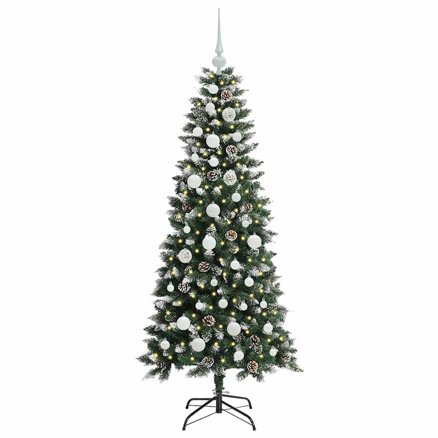 Kunstkerstboom Groen 66 x 66 x 150 cm PVC en Plastic en Staal
