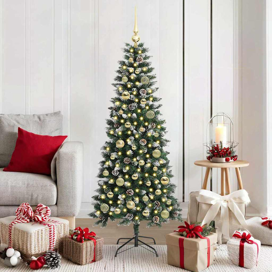 Kunstkerstboom Groen 66 x 66 x 150 cm PVC en Plastic en Staal
